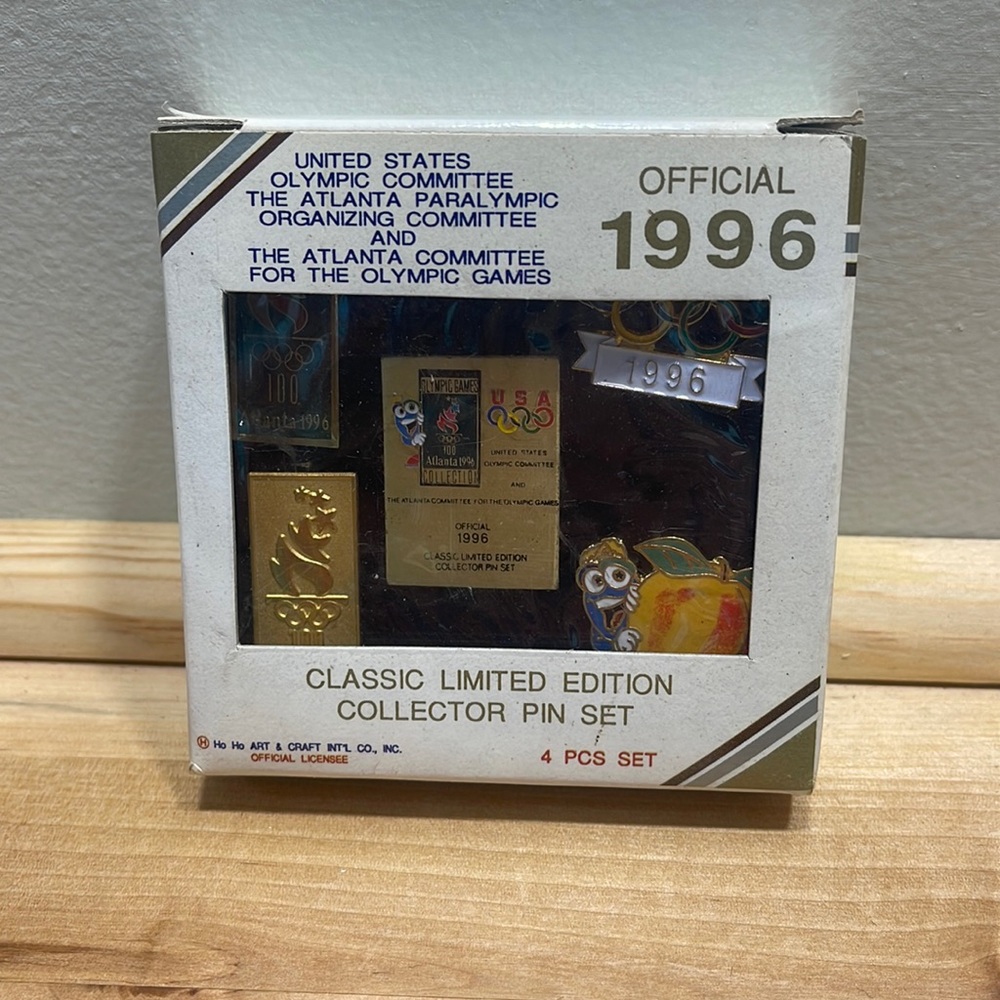 OFFICIAL 1996 UNITED STATES OLYMPIC LIMITED EDITION COLLECTOR PIN SET